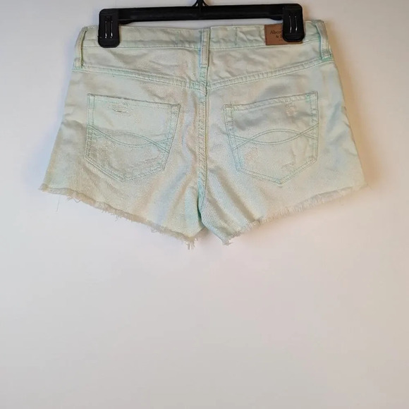 Abercrombie & Fitch Distressed Mint Shorts - 2 - Picture 2 of 3